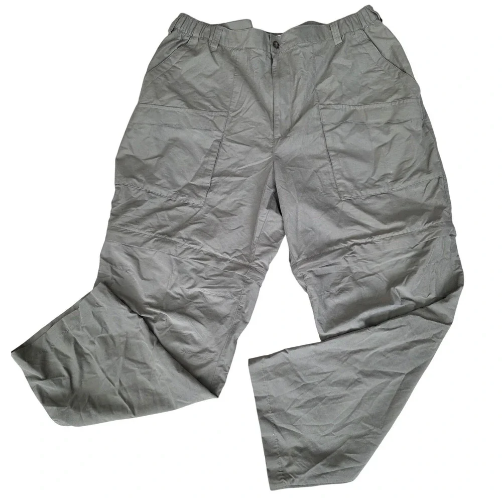 Roundtree Yorke Mens Convertible Cargo Pants‎ Zip Off Legs Basil Sz 40x30